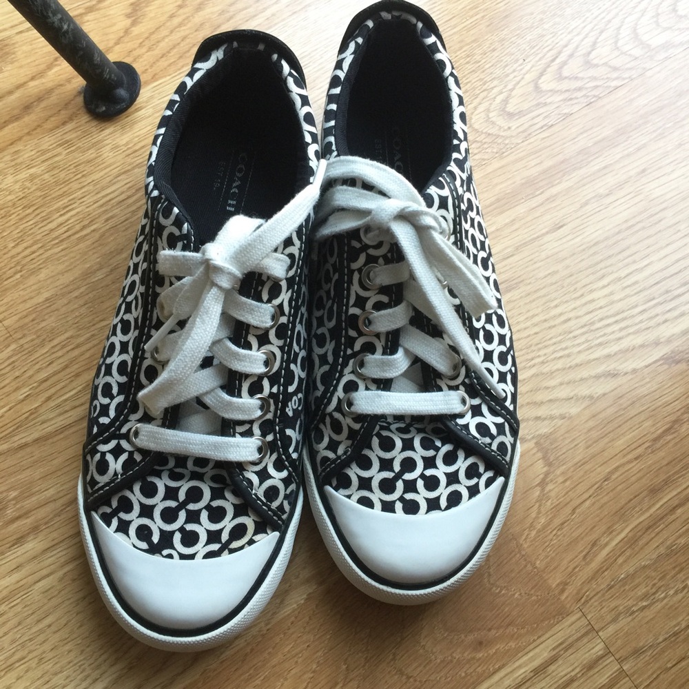 COPY - Coach leather sneakers, gum sole. Used once